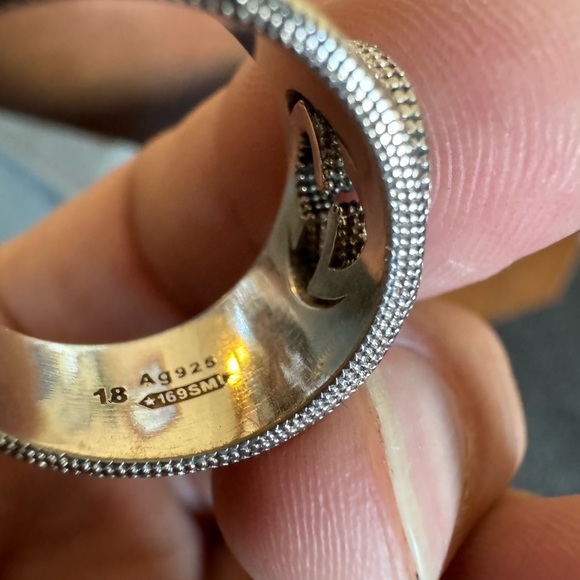 Gucci sterling silver ring size 8 - Picture 7 of 10